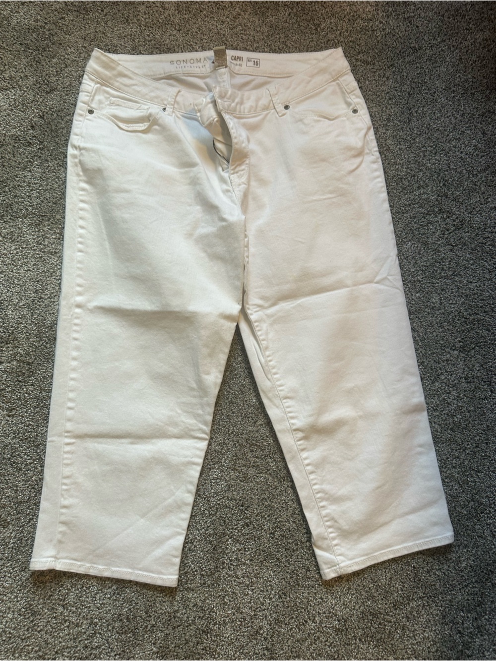 Sonoma White Straight-Leg Women's Jeans